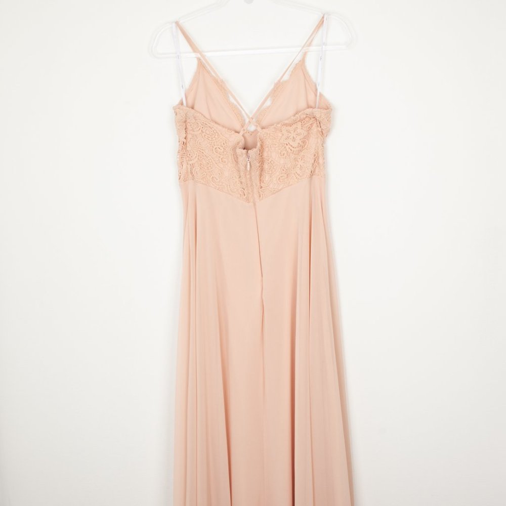 Lulu's Madalyn Blush Lace Maxi Dress Size Medium - Picture 6 of 10